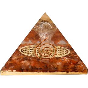 Large Orgone Pyramid | Glow in Dark Sodalite Pyramid Crystal | Angel Orgonite Pyramid | Organ Pyramids Positive Energy Healing