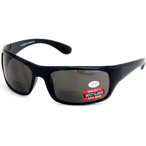 V.W.E. Large Men Safety Sunglasses With Reading Bifocal - ANSI Z87.1+ Certified Glasses Readers