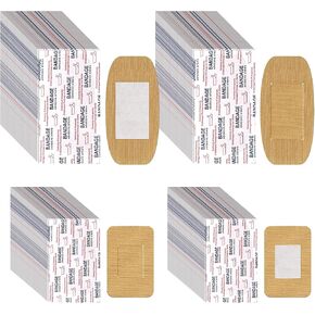100 Pcs Large Bandages Flexible Adhesive Bandages Fabric Bandages Bulk for First Aid Wound Care Scrapes Blister