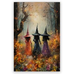 Vintage halloween decor Cute Ghost Poster Gothic Dark Academia Wall Art Goth Pictures Canvas Prints Ghost Holding Candle Posters for Bedroom 8x12inch Unframed