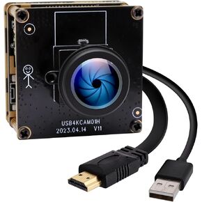 IFWATER HDMI USB Camera 4K Webcam Simultaneous Output Video Conference Camera H.265 4X Optical Zoom Lens Close up USB Computer Web Camers Plug and Play for Live Streaming Education Medical Teaching