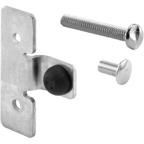 Prime-Line 656-4008 Keeper and Rubber Bumper, 1-13/16 In. Reach, Stainless Steel, Satin Finish (Single Pack)