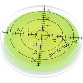 Convenient and lighterCircular Bubble Level Spirit l Measuring Instruments Tool Universal Protractor Tool （60X12mm）