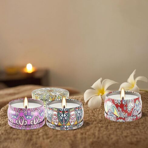 Scented Candles Gifts Set 24 Pack Soy Wax Travel Tin Jar Candles for Home 2.5 OZ jar Candles for Mom for Christmas, Birthday, Thanksgiving, Mother's Day in Saudi Arabia