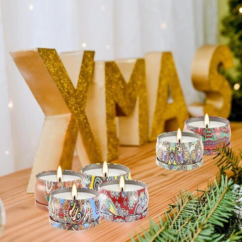 Scented Candles Gifts Set 24 Pack Soy Wax Travel Tin Jar Candles for Home 2.5 OZ jar Candles for Mom for Christmas, Birthday, Thanksgiving, Mother's Day in Saudi Arabia