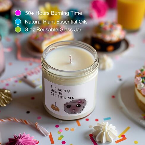 Funny Birthday Gifts for Women - Sister Birthday Gifts - Best Friend Birthday Gifts - Natural Soy Wax Scented Candles in Saudi Arabia