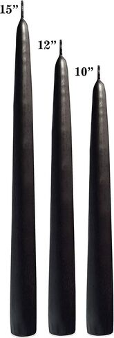 Burgundy 10 Inch Taper Candles - Pack of 12 Premium Unscented, Dripless & Smokeless Hand-Dipped Candles - for Birthday, Wedding or Dinner Decorations and for Formal Candlelighting in Saudi Arabia