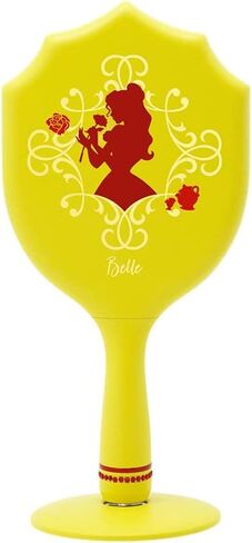 مرآة مكياج مضاءة محمولة باليد من Impressions Vanity، مرآة يد LED من Disney Princess Belle مع قاعدة واقفة، مرايا زينة للمكياج مع زر لامع و3 أوضاع ألوان للسفر أو غرفة النوم in Saudi Arabia