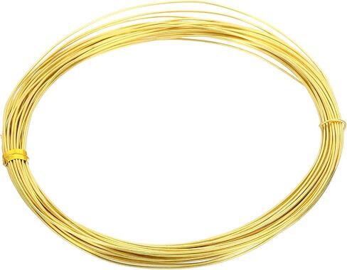 PATIKIL Half Hard Brass Wire, 2Pcs 26Gauge/0.4mm Diameter 10m/32.8ft Pure Craft Wire for Jewelry Making Beading Garden Plants in Saudi Arabia