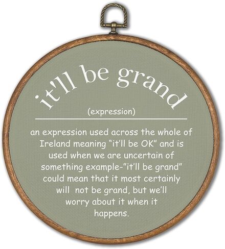 ksdut الأيرلندية نعمة جدار الفن الديكور - التأكيدات الإيجابية النسيج جدار الفن قماش الإطار شنقا المطبوعات، اقتباس ملهمة سوف يكون كبير جولة جدار الفن لديكورات المكاتب المنزلية 8 "x8" in Kuwait