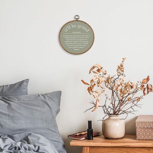 ksdut الأيرلندية نعمة جدار الفن الديكور - التأكيدات الإيجابية النسيج جدار الفن قماش الإطار شنقا المطبوعات، اقتباس ملهمة سوف يكون كبير جولة جدار الفن لديكورات المكاتب المنزلية 8 "x8" in Kuwait