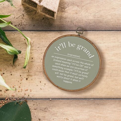 ksdut الأيرلندية نعمة جدار الفن الديكور - التأكيدات الإيجابية النسيج جدار الفن قماش الإطار شنقا المطبوعات، اقتباس ملهمة سوف يكون كبير جولة جدار الفن لديكورات المكاتب المنزلية 8 "x8" in Kuwait