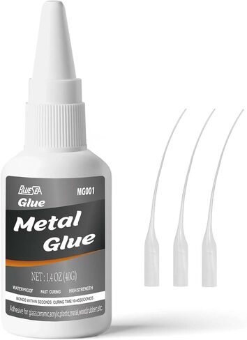 Super Glue for Metal 40g for Instant Strength，Super Fast-Curing Adhesive for Plastic, Ceramic, Glass, Wood, Metal, Rubber, DIY Crafts - Clear, Acrylic, Mirror - Instant, Strong Bonding Solution in Saudi Arabia