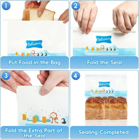 Funcoo 50 Paper Bread Bags for Home Bread Sourdough Bread Bakery Storage Bags with Window/Ties, Large Bakery Bread Loaf Bags for Baked Goods Packaging in Saudi Arabia