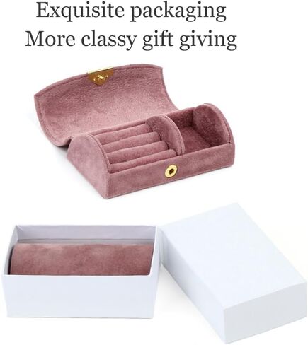 Mini Earring Jewelry Travel Case, Portable Traveling Jewelry Organizer Storage Case, Cute Small Jewelry Organizer Box, Jewelry Storage Holder for Womens Girls Rings Earrings Necklaces (Pink) in Kuwait
