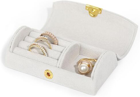 Mini Earring Jewelry Travel Case, Portable Traveling Jewelry Organizer Storage Case, Cute Small Jewelry Organizer Box, Jewelry Storage Holder for Womens Girls Rings Earrings Necklaces (Pink) in Kuwait