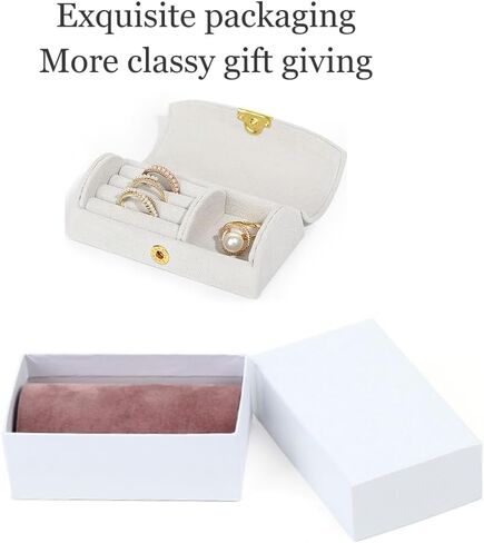 Mini Earring Jewelry Travel Case, Portable Traveling Jewelry Organizer Storage Case, Cute Small Jewelry Organizer Box, Jewelry Storage Holder for Womens Girls Rings Earrings Necklaces (Pink) in Kuwait