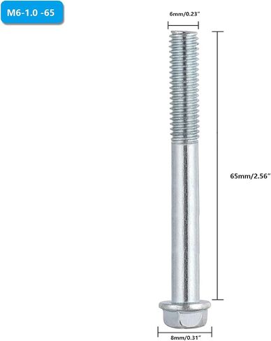 Minho دراجة نارية عالية القوة الصف 8.8 متري ذات حواف سداسية البراغي M6-1.0 - 110 in Kuwait