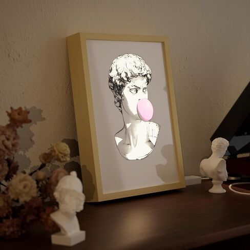 GHZWD مؤطرة جدار الفن ديكورات الإضاءة يطبع ديكور أضواء LED اللوحة صور للمنزل، غرفة، غرفة نوم، مكتب (ديفيد) in Saudi Arabia