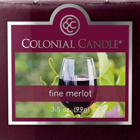 Colonial Candle Fine Merlot Scented Jar Candle, 2 Wick, 3.5 oz, Mottled Wax Candle in Saudi Arabia