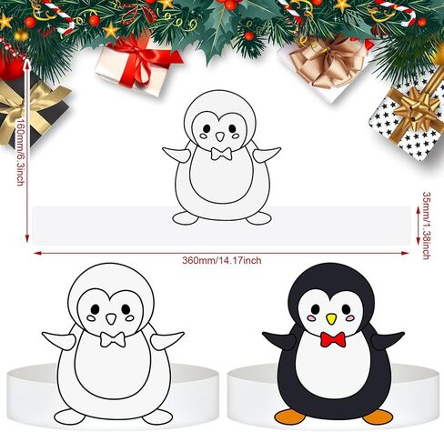 Zhanmai 48 Pcs Holiday Headbands Craft Kits Paper Crowns Art Party Hats for Kids Color Your Own Activities Supplies in Kuwait