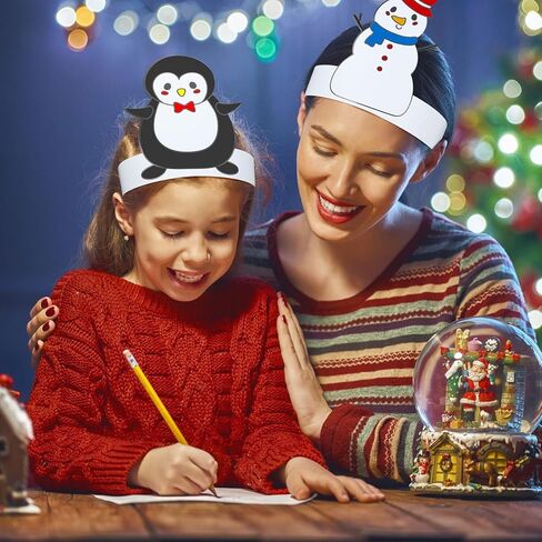 Zhanmai 48 Pcs Holiday Headbands Craft Kits Paper Crowns Art Party Hats for Kids Color Your Own Activities Supplies in Kuwait