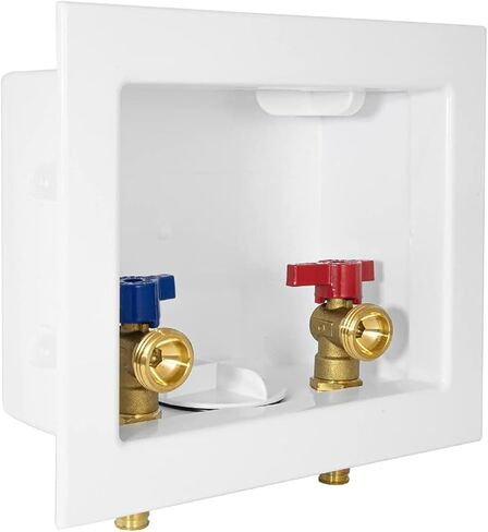 Washing Machine Outlet Box,1/2 Inch PEX A Expansion F1960 Inlet Connection,3/4 Inch MHT Outlet Male Thread Connection, PEX Box with Center/Side Drain, Washing Box with 1/4-Turn Ball Valves in Kuwait