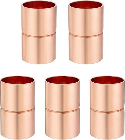 Straight Coupling Copper Fittings 1/4 inch Copper Pipe Welding Joint Connector Adapter For HVAC Air Conditioning in Saudi Arabia