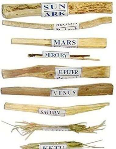 Navgrah Samidha Navgrah Lakdi for Hawan Pooja Hawan Lakdi Hawan Item Hawan Samidha Havan Pooja puja Diwali Dhanteras Pack of 9 Sticks, Small in Saudi Arabia