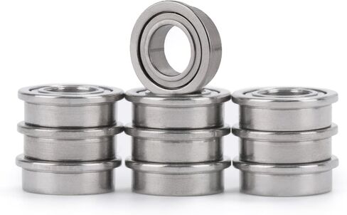 XIKE 10 Pcs MF74ZZ Flanged Bearings 4x7x2.5mm, Double Metal Shield and Pre-Lubricated, Chrome Steel Deep Groove Ball Bearing. in Saudi Arabia