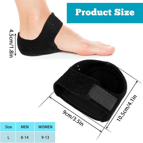 Heel Cushions for Heel Pain Relief, Heel Protectors, Heel Spur Relief Products, Heel Cup Cure for Plantar Fasciitis, Heel Supports for Heel Pain Relief (1 Pair - Large) in Saudi Arabia