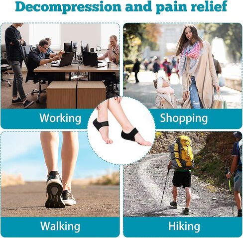 Heel Cushions for Heel Pain Relief, Heel Protectors, Heel Spur Relief Products, Heel Cup Cure for Plantar Fasciitis, Heel Supports for Heel Pain Relief (1 Pair - Large) in Saudi Arabia
