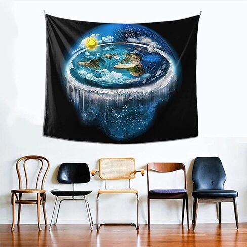 AnnyMart Flat Earth & Dome Art Boutique Decorative Wall Tapestry Aesthetic Home Decor 60x51 Inch in Saudi Arabia