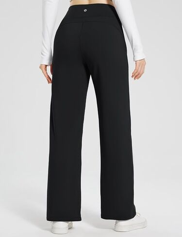 BALEAF Womens Fleece Lined Pants Winter Wide Leg Sweatpants with Pockets Yoga Lounge Pants Drawstring in Saudi Arabia