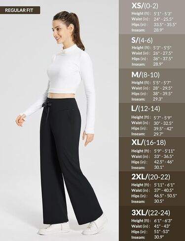 BALEAF Womens Fleece Lined Pants Winter Wide Leg Sweatpants with Pockets Yoga Lounge Pants Drawstring in Saudi Arabia