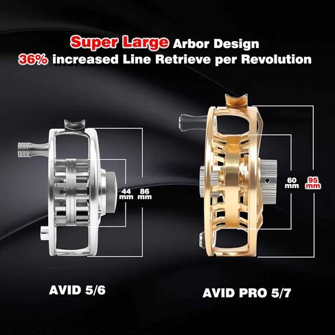 Maxcatch AVID PRO Fly Fishing Reel with CNC-machined Aluminum Body Super Large Arbor Design-3/5, 5/7, 7/9, 9/11 Weights in Kuwait