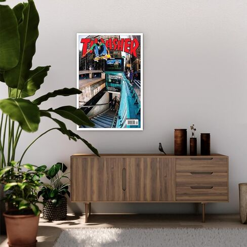 Magazine Cover Poster Room Decor Aesthetics Print Canvas Wall Art Skateboard Posters Teen Boys Wall Decor Gifts 16X24inch Unframed in Saudi Arabia