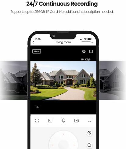 كاميرا أمان ذكية TREATLIFE 5MP Ultra HD 2.4G/5G لمراقبة الأطفال، كاميرا للكلاب مع كشف الحركة/تتبع الذكاء الاصطناعي، صوت ثنائي الاتجاه، رؤية ليلية، تخزين بطاقة Cloud وSD، تعمل مع Alexa/Google Home/App in Kuwait