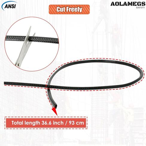 Full Brim Hard Hat Guard, Hard Hat Accessories, Strengthen Helmet Protection, 1PCS Length 36.6in, Black in Saudi Arabia