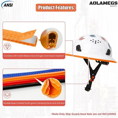 Full Brim Hard Hat Guard, Hard Hat Accessories, Strengthen Helmet Protection, 1PCS Length 36.6in, Black in Saudi Arabia