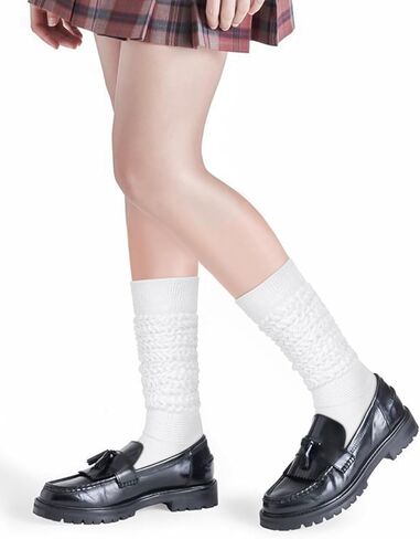 جوارب HONGTEYA Slouch للنساء زوجان من الجوارب الطويلة الناعمة للركبة in Kuwait