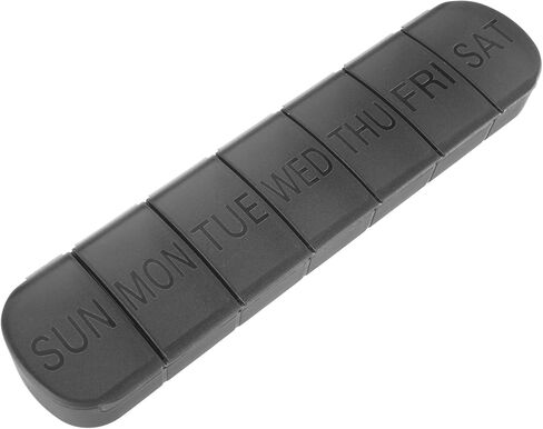 WLLHYF Weekly Pill Organizer, Large Compartments 7 Day Pill Case Convenient Travel Pill Box, One-Side Large Opening Medicine Planner for Vitamin Supplements Fish Oil, Black Privacy Protection in Saudi Arabia