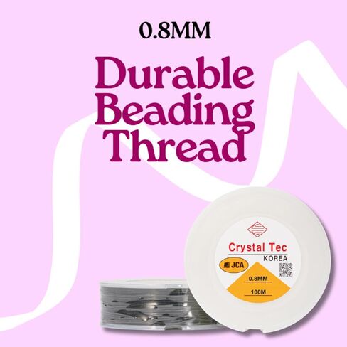 Genuine Crystal Tec Korea TPU Cord Clear Strong Stretchy Elastic Jewelry Making Beading String (5M, Assorted) in Kuwait