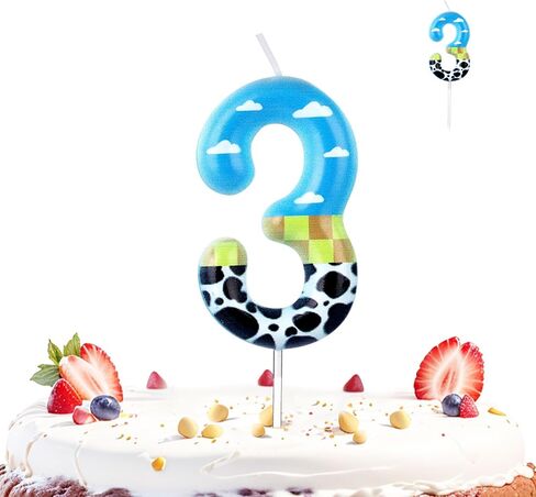 Number Birthday Candles for Cake, Height 4.33in Cake Decoration Birthday Candles Kids Birthday Cake Decoration Cupcake Topper for Boy Girl Children Birthday Party Supply (Number 2) in Saudi Arabia
