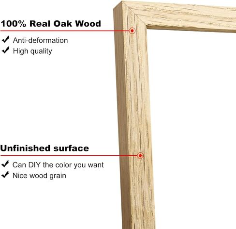 KINLINK 12x16 Frames Natural Oak Wood Frames with Acrylic Plexiglass, 4 Pack in Saudi Arabia