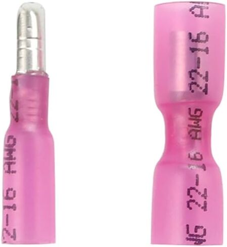 الحرارة يتقلص رصاصة موصلات عدة الإناث والذكور رصاصة بعقب محطات معزولة للماء الكهربائية البحرية تجعيد موصلات السيارات AWG 22-18 100pcs50set in Kuwait