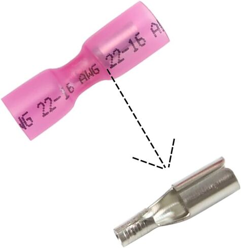 الحرارة يتقلص رصاصة موصلات عدة الإناث والذكور رصاصة بعقب محطات معزولة للماء الكهربائية البحرية تجعيد موصلات السيارات AWG 22-18 100pcs50set in Kuwait