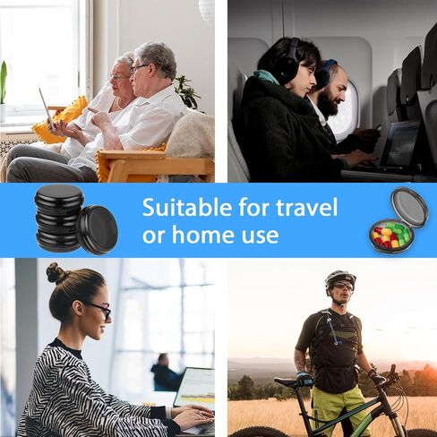 Small Pill Box 6pcs Daily Mini Pill Organizer Travel Pill Container Cute Portable Pill Case Holder Medicine Storage Dispenser Earplug Case for Purse Pocket Briefcase Cod Liver Oil(Black) in Saudi Arabia