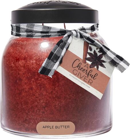A Cheerful Giver - Cranberry Orange - 34oz Papa Scented Candle Jar with Lid - Keepers of the Light - 155 Hours of Burn Time, Gift for Women, Red in Kuwait