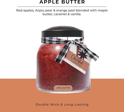 A Cheerful Giver - Cranberry Orange - 34oz Papa Scented Candle Jar with Lid - Keepers of the Light - 155 Hours of Burn Time, Gift for Women, Red in Kuwait